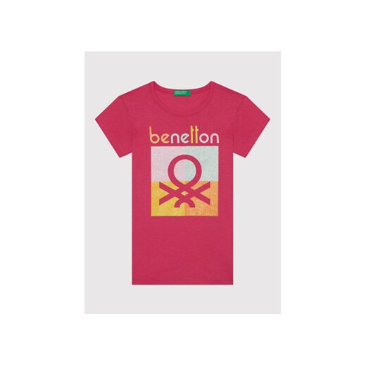 United Colors Of Benetton T-Shirt 3096C1539 Różowy Regular Fit United Colors Of Benetton 120 okazja MODIVO