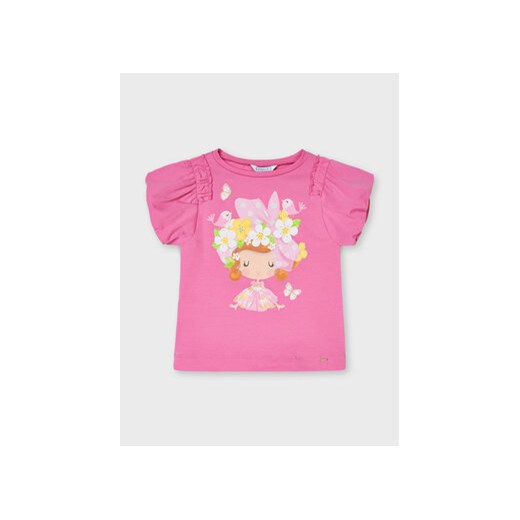 Mayoral T-Shirt 3002 Różowy Regular Fit Mayoral 4Y okazyjna cena MODIVO