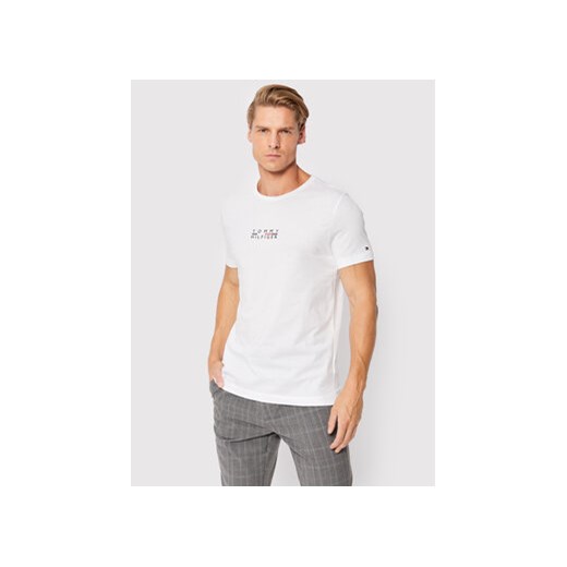 Tommy Hilfiger T-Shirt Square Logo MW0MW24547 Biały Regular Fit Tommy Hilfiger S promocja MODIVO