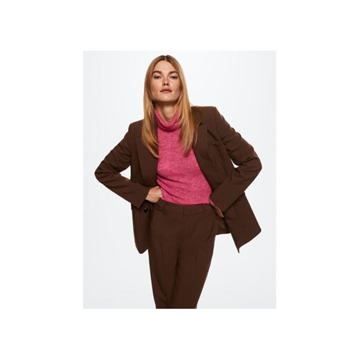 Mango Spodnie materiałowe Greta 37084377 Brązowy Regular Fit Mango 32 okazja MODIVO