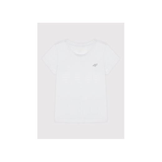 4F T-Shirt HJL22-JTSD001 Biały Regular Fit 122 MODIVO