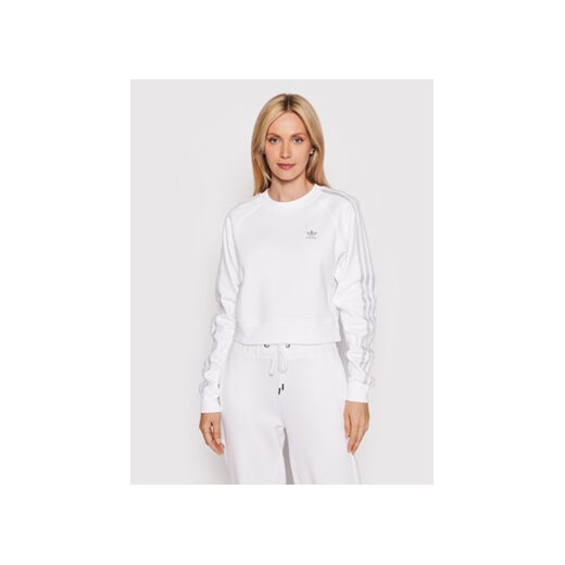 adidas Bluza adicolor Classics High Shine HF7531 Biały Regular Fit 30 okazyjna cena MODIVO