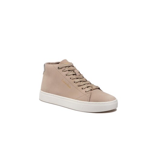 Calvin Klein Sneakersy Cupsole Unlined High Top-N HW0HW01174 Beżowy Calvin Klein 37 wyprzedaż MODIVO