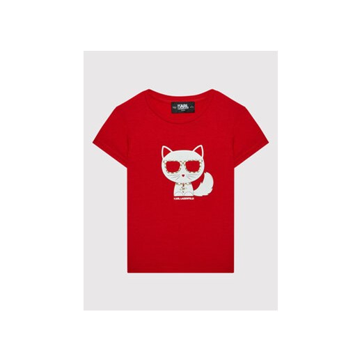 KARL LAGERFELD T-Shirt Z15353 S Czerwony Regular Fit Karl Lagerfeld 6Y okazja MODIVO