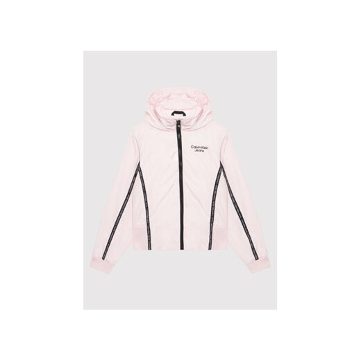 Calvin Klein Jeans Kurtka przejściowa Logo Tape IG0IG01437 Różowy Regular Fit 10Y wyprzedaż MODIVO