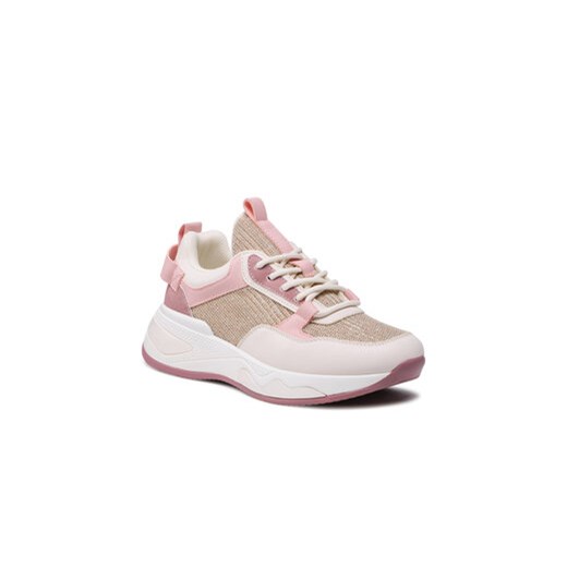Buty sportowe damskie Quazi sneakersy różowe sznurowane 