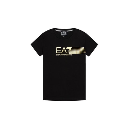 EA7 Emporio Armani T-Shirt 3KBT54 BJ02Z 1200 Czarny Regular Fit 14Y okazyjna cena MODIVO
