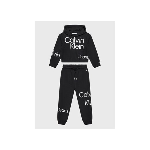 Calvin Klein Jeans Dres Bold Inst. Logo IG0IG01769 Czarny Regular Fit 6Y MODIVO