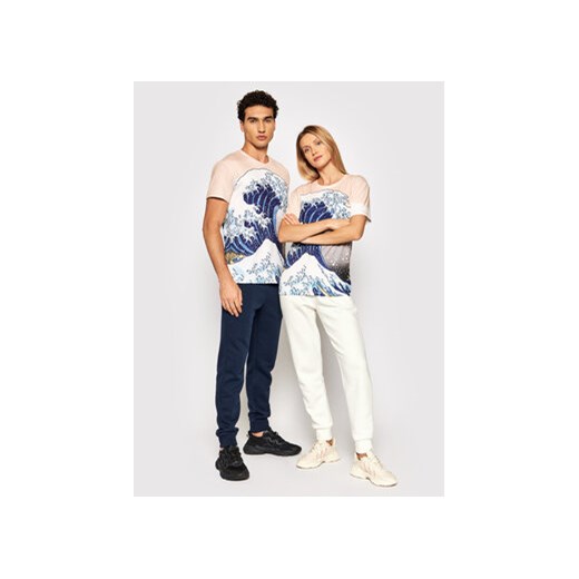 Mr. GUGU & Miss GO T-Shirt Unisex Kangawa Wave Kolorowy Regular Fit Mr. Gugu & Miss Go M MODIVO
