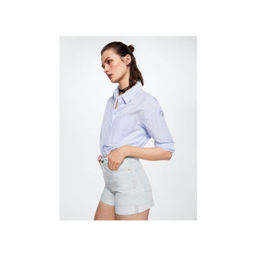 Mango Szorty jeansowe Mom 80 37020300 Niebieski Mom Fit Mango 34 wyprzedaż MODIVO