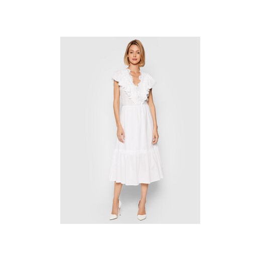 Rinascimento Sukienka letnia CFC0103755003 Biały Regular Fit Rinascimento XS promocja MODIVO