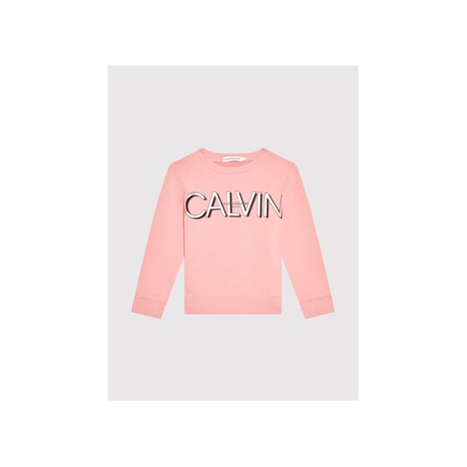 Calvin Klein Jeans Bluza Logo IG0IG01006 Różowy Regular Fit 6Y promocja MODIVO