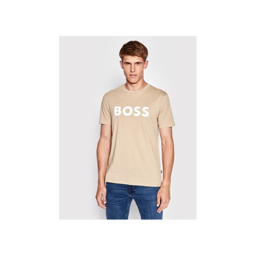 Boss T-Shirt Thinking 1 50481923 Beżowy Regular Fit XL okazja MODIVO