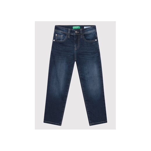 United Colors Of Benetton Jeansy 4TR757PJ0 Granatowy Slim Fit United Colors Of Benetton 120 wyprzedaż MODIVO