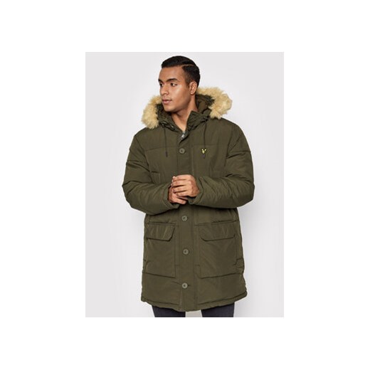 Lyle & Scott Parka Heavyweight Longline JK1320V Zielony Regular Fit Lyle & Scott L MODIVO