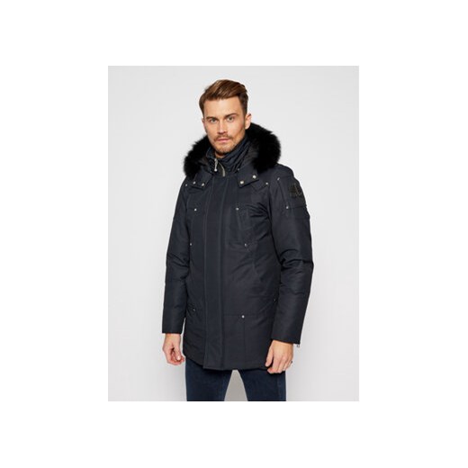 Moose Knuckles Parka Stirling MK4661MP Granatowy Regular Fit ze sklepu MODIVO w kategorii Parki męskie - zdjęcie 152624220