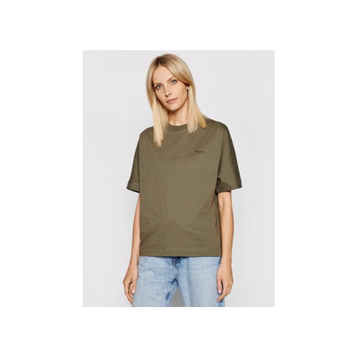 Pepe Jeans T-Shirt Agnes PL581101 Zielony Relaxed Fit Pepe Jeans S MODIVO