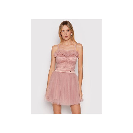 Rinascimento Sukienka koktajlowa CFC0104891003 Różowy Slim Fit Rinascimento XL MODIVO