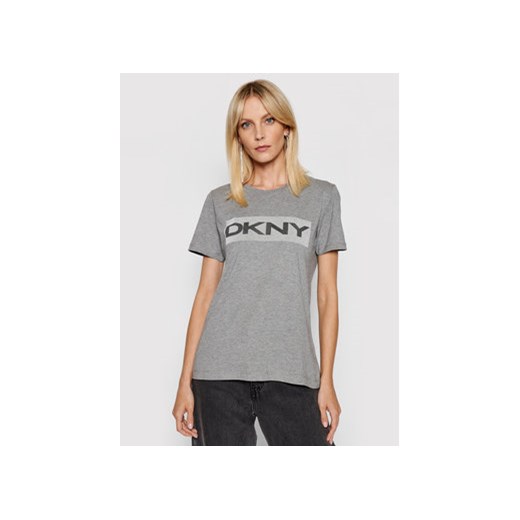 DKNY T-Shirt P02ARCNA Szary Regular Fit XS okazja MODIVO