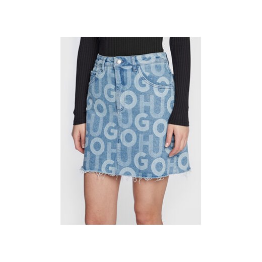 Hugo Spódnica jeansowa Garla 50475914 Niebieski Regular Fit M wyprzedaż MODIVO