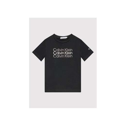 Calvin Klein Jeans T-Shirt Inst. Cut Off Logo IB0IB01216 Czarny Regular Fit 10Y promocyjna cena MODIVO