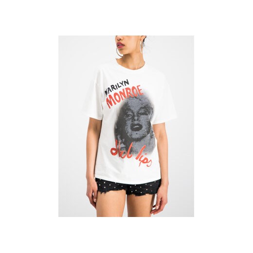 The Kooples T-Shirt Jersey And Marilyn Print FTSC18002K Biały Regular Fit The Kooples 2 okazja MODIVO