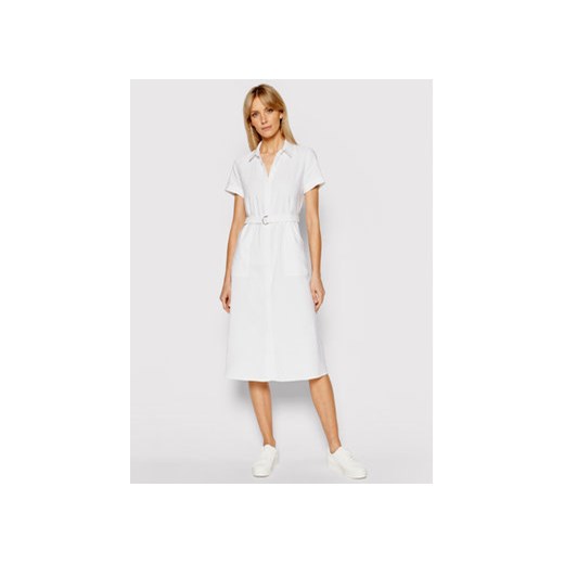 Calvin Klein Sukienka koszulowa K20K202954 Biały Regular Fit Calvin Klein 34 wyprzedaż MODIVO