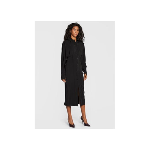Patrizia Pepe Sukienka koszulowa 2A2453/A6F5-K103 Czarny Regular Fit Patrizia Pepe 38 MODIVO
