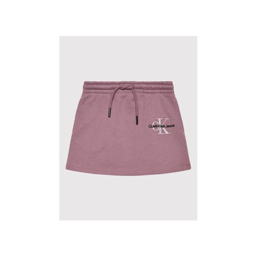 Calvin Klein Jeans Spódnica Monogram Off Placed IG0IG01313 Różowy Regular Fit 12Y wyprzedaż MODIVO