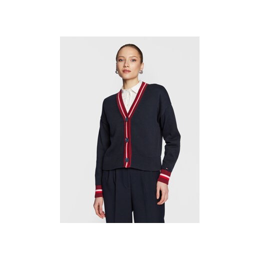 Sweter damski Tommy Hilfiger z dekoltem w serek