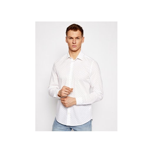 Marc O'Polo Koszula 122 7275 42216 Biały Shaped Fit XL okazyjna cena MODIVO