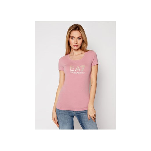 EA7 Emporio Armani T-Shirt 8NTT63 TJ12Z 1436 Różowy Slim Fit L MODIVO promocyjna cena