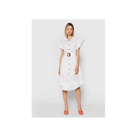 Rinascimento Sukienka koszulowa CFC0017915002 Biały Regular Fit Rinascimento M promocja MODIVO