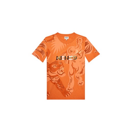 Kenzo Kids T-Shirt K25118 S Pomarańczowy Regular Fit Kenzo Kids 8Y okazja MODIVO