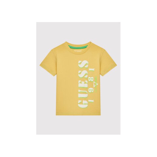 Guess T-Shirt L2GI19 K8HM0 Żółty Regular Fit Guess 12Y MODIVO promocyjna cena