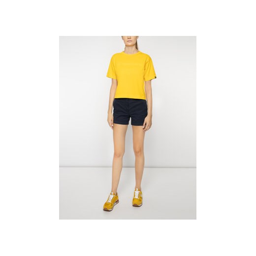 Napapijri T-Shirt Sait Cropped N0YINT Żółty Oversize Napapijri L MODIVO