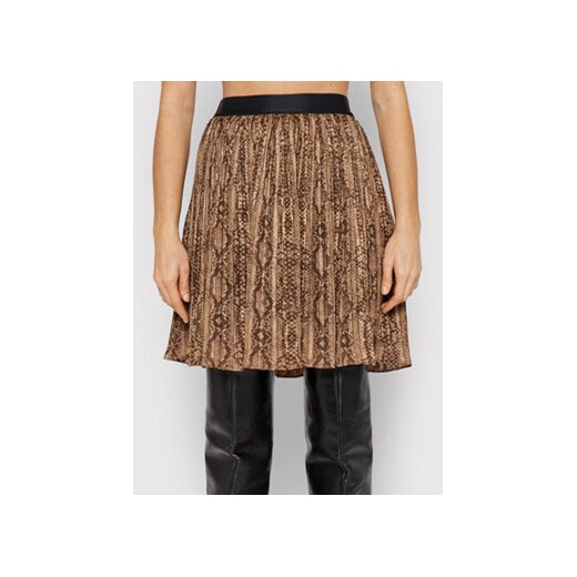 Guess Spódnica plisowana Elisea W1BD10 WE5A2 Brązowy Regular Fit Guess L okazyjna cena MODIVO