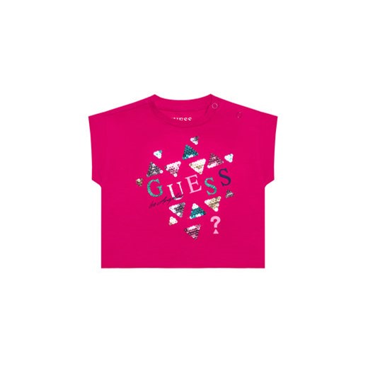 Guess T-Shirt K1GI03 K6YW1 Różowy Regular Fit Guess 6_9M wyprzedaż MODIVO
