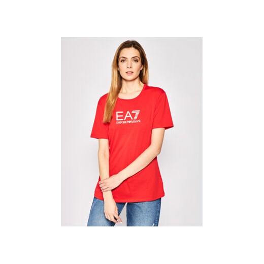 EA7 Emporio Armani T-Shirt 3HTT32 TJ52Z 1457 Czerwony Regular Fit S MODIVO