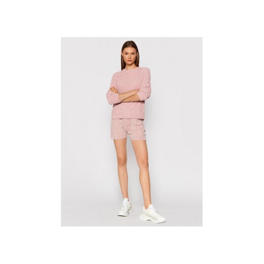 TWINSET Komplet sweter i szorty materiałowe 212LL3GKK Różowy Regular Fit Twinset M MODIVO