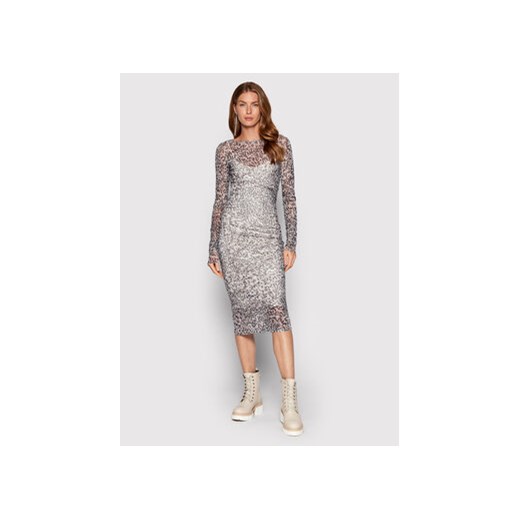 Patrizia Pepe Sukienka codzienna 8A1014/J044-F578 Szary Slim Fit Patrizia Pepe I okazyjna cena MODIVO