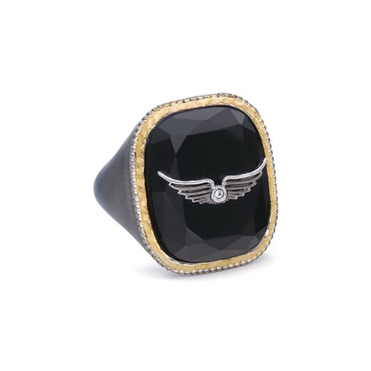Zadig&Voltaire Pierścionek Rock Signet Ring OWJW00545 Czarny Zadig&voltaire 56 okazyjna cena MODIVO