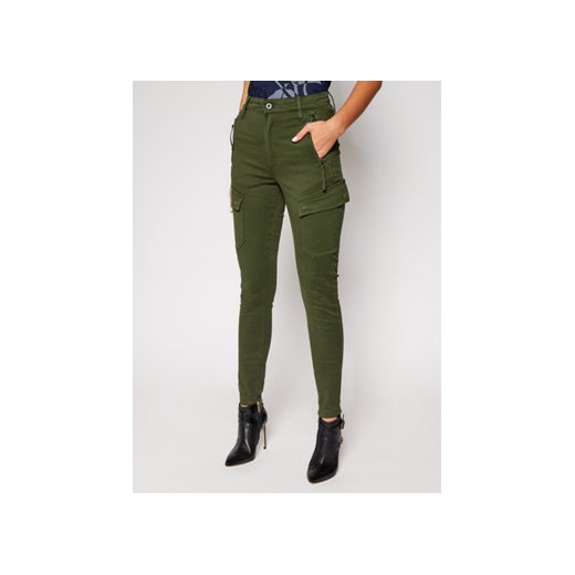 G-Star Raw Spodnie materiałowe High G-Shape D18051-C106-C026 Zielony Skinny Fit 26_34 MODIVO