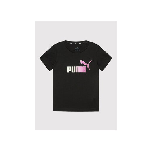 Puma T-Shirt Essentials+ Bleach Logo 846954 Czarny Regular Fit Puma 140 MODIVO