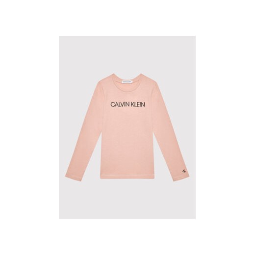 Calvin Klein Jeans Bluzka Institutional Logo IG0IG01014 Różowy Regular Fit 12Y okazja MODIVO