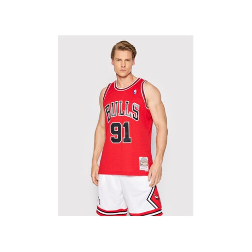 Mitchell & Ness Tank top SMJYGS18154 Czerwony Regular Fit Mitchell & Ness XXL MODIVO