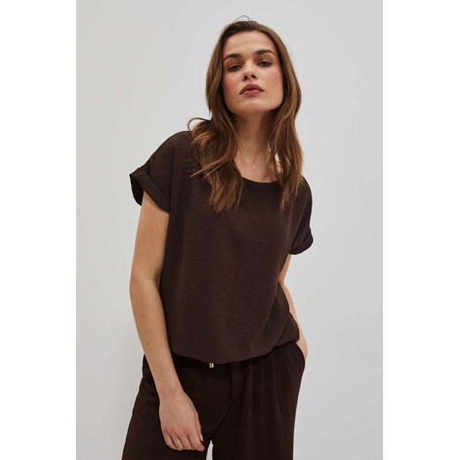 Koszulowa bluzka z wiązaniem w pasie ze sklepu Moodo.pl w kategorii Bluzki damskie - zdjęcie 152694823