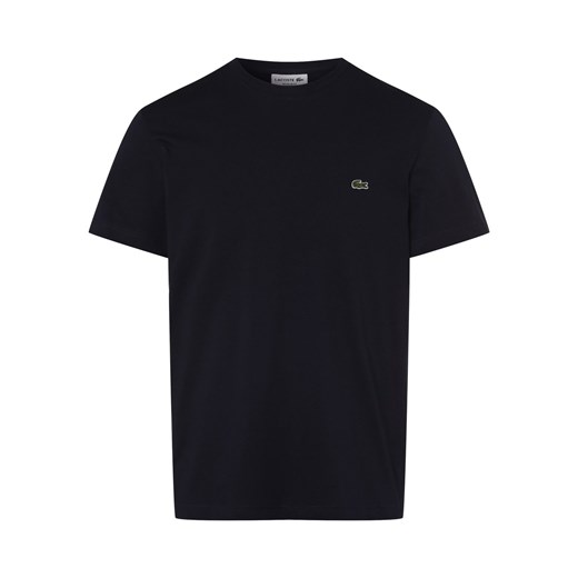 Lacoste T-shirt męski Mężczyźni Dżersej granatowy jednolity ze sklepu vangraaf w kategorii T-shirty męskie - zdjęcie 152696190