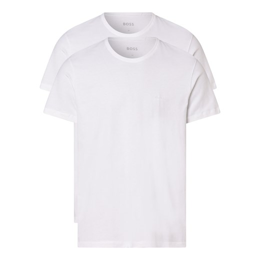 BOSS T-shirty pakowane po 2 szt. Mężczyźni Dżersej biały jednolity L vangraaf