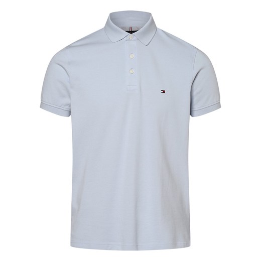 Tommy Hilfiger Męska koszulka polo Mężczyźni Bawełna jasnoniebieski jednolity ze sklepu vangraaf w kategorii T-shirty męskie - zdjęcie 152696352